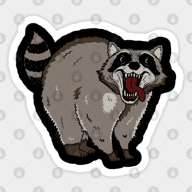 Raccoon Sticker by valentinahramov